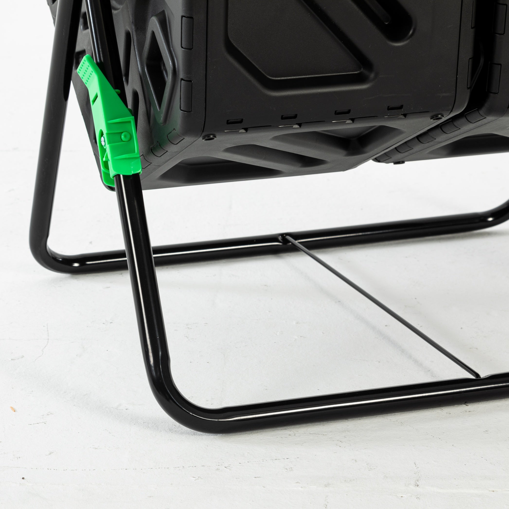 edx 37Gal Outdoor Composter Bin with Dual Chambers Tumbler, Sliding Doors, Black