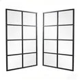 edx Black Windowpane Grid Wall Mirror - Leaning & Hanging Decor for Bedroom, Living Room