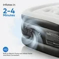 ZUNMOS 16" Air Mattress, Portable Low Noise Colchone Inflable with Built in Pump, Maximum Weight Capacity 600 lbs Air Bed for Camping, Beach, Outdoor