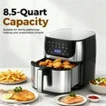 edx Air Fryer, Extra-Large 8.5 QT Family Size, One-Touch Digital Presets, Non-Stick Cooking Basket & Dishwasher-Safe Parts