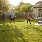 edx Portable Badminton Net Set - 10FT Adjustable Height for Outdoor & Indoor Use, Includes Carry Bag, Easy Setup No Tools Needed