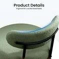 edx Upholstered Dining Chairs, Mid Century Modern Round Dining Room Chairs for Vanity For Living Room Set of 4