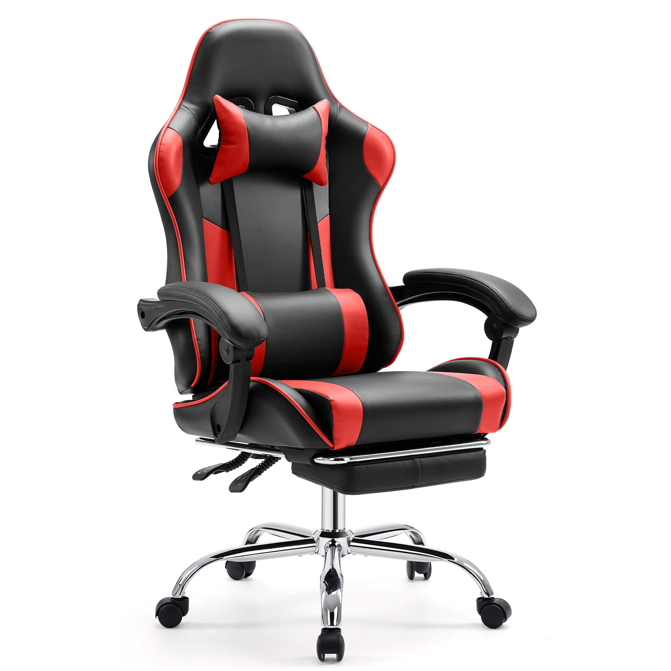 edx Gaming Chair Ergonomic Office Chair With Foot Rest, Big And Tall Executive Desk Chair With Lumbar Support, Padded Arms, Computer Chair For Home Office, Bedroom