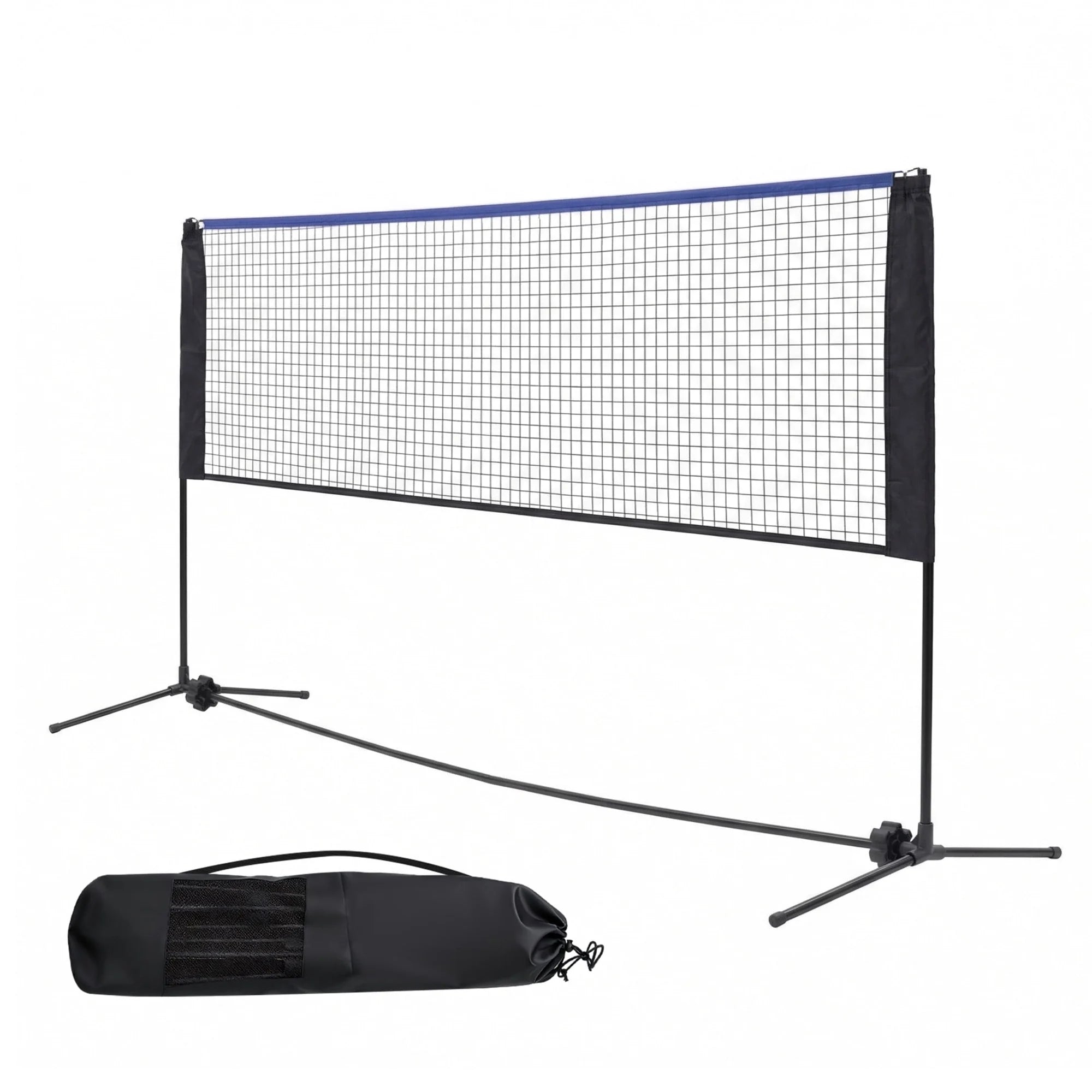 edx Portable Badminton Net Set - 14FT Adjustable Height for Outdoor & Indoor Use, Includes Carry Bag, Easy Setup No Tools Needed