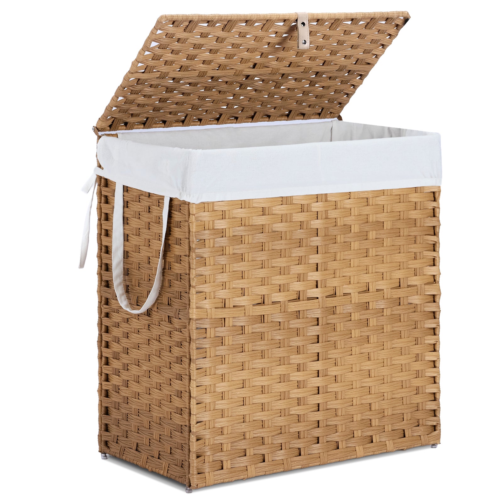 Laundry Hampers with Lid, Clothes Hampers with Handles and Removable Laundry Bags, Large Collapsible Laundry Hampers for Bedroom, Bathroom, Dorm Room