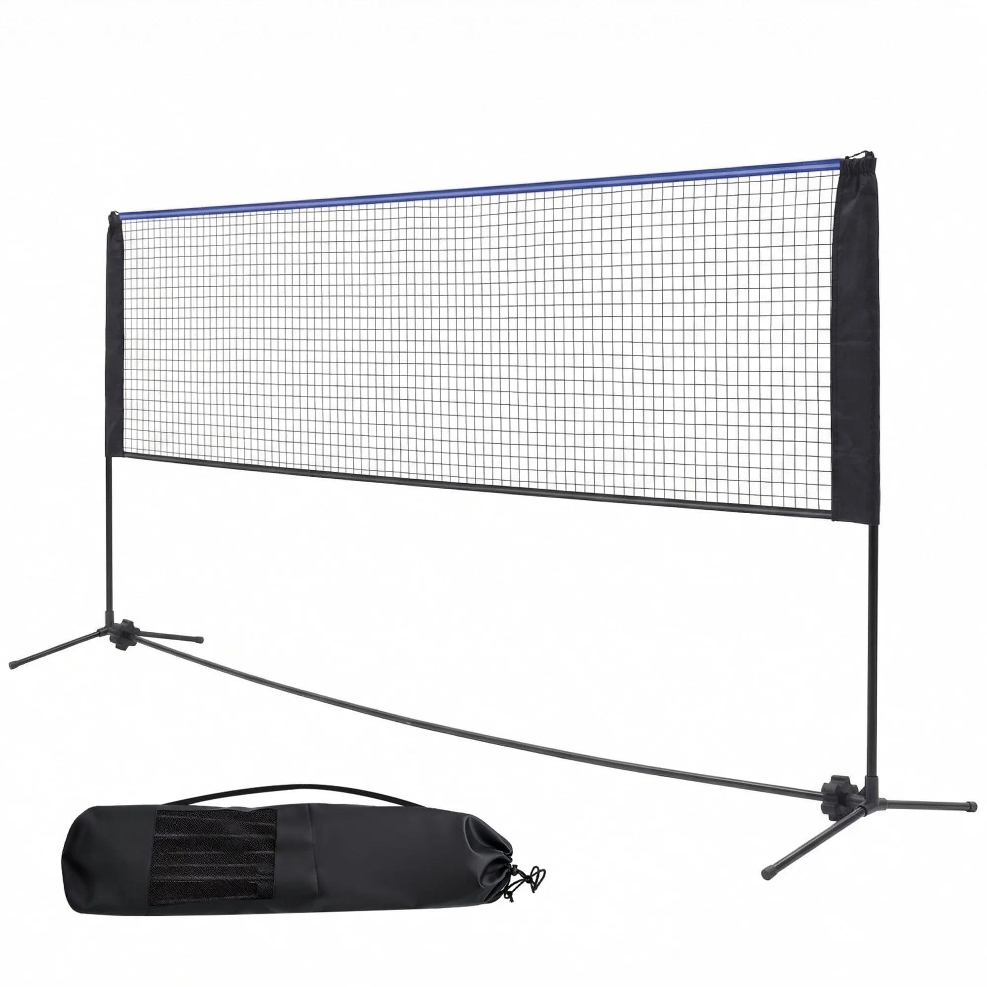 edx Portable Badminton Net Set - 14FT Adjustable Height for Outdoor & Indoor Use, Includes Carry Bag, Easy Setup No Tools Needed