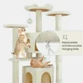 EDX 54" Cat Tree Tower for Indoor Cats, Multi-Level Pet Furniture with Sisal Scratching Post, Large Cozy Condo, Climbing Ramp, Kitten Toy