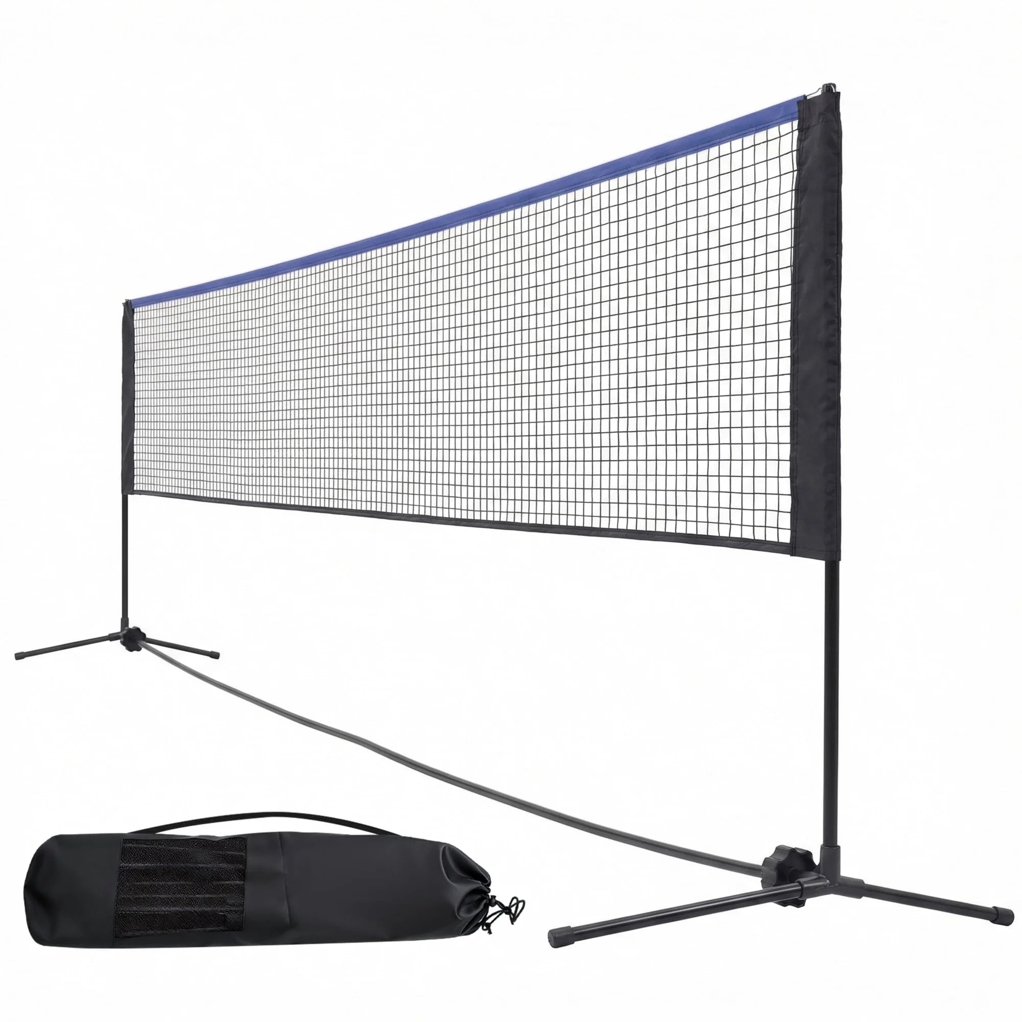 edx Portable Badminton Net Set - 14FT Adjustable Height for Outdoor & Indoor Use, Includes Carry Bag, Easy Setup No Tools Needed