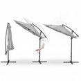 edx 10ft Offset Hanging Market Patio Umbrella w/Easy Tilt Adjustment, Polyester Shade, 8 Ribs for Backyard, Poolside, Lawn and Garden