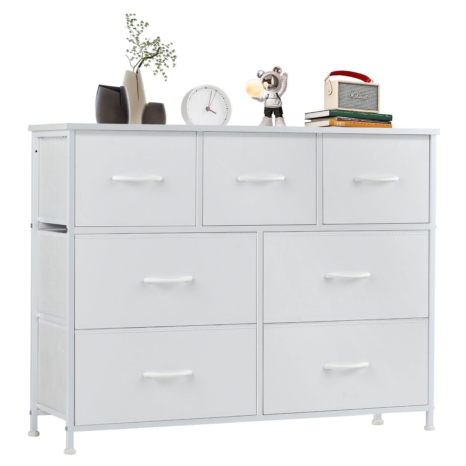 ZUNMOS 7 Drawer Fabric Dresser for Bedroom, Chest of Drawer Organizer Storage Cabinet for Closet, Entryway