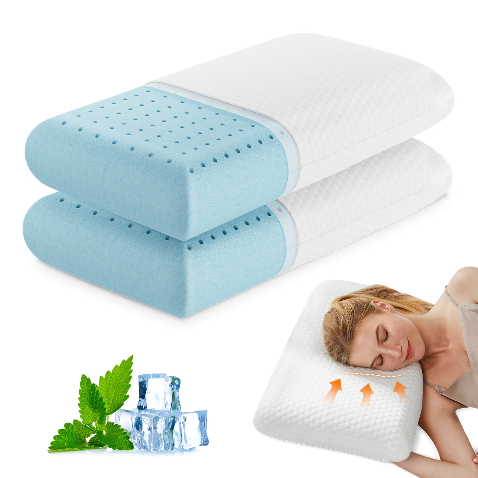 edx Memory Foam Pillow Premium Bed Pillows