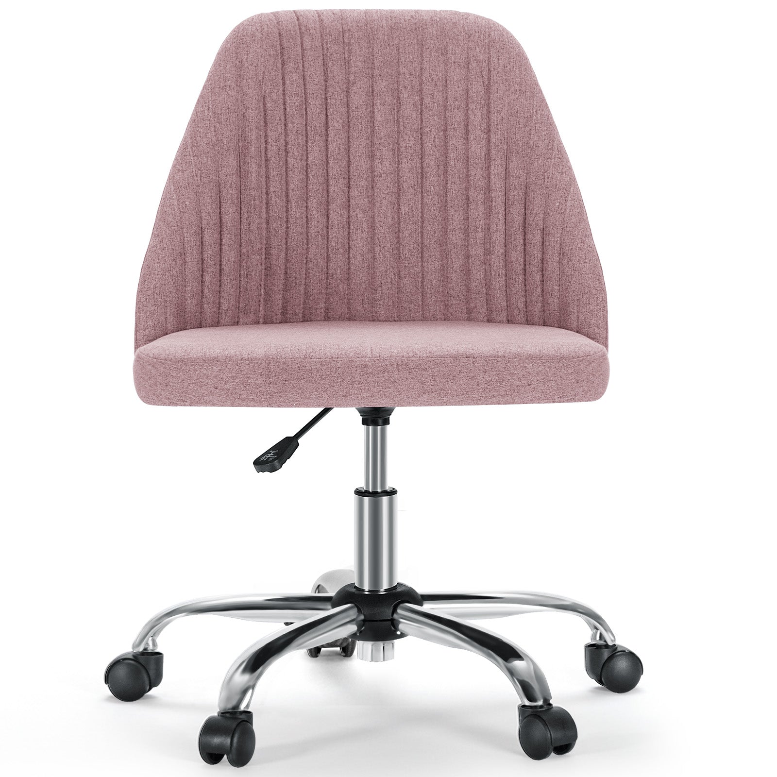 Modern Fabric Armless Adjustable Swivel Office Desk Chairs with Wheels