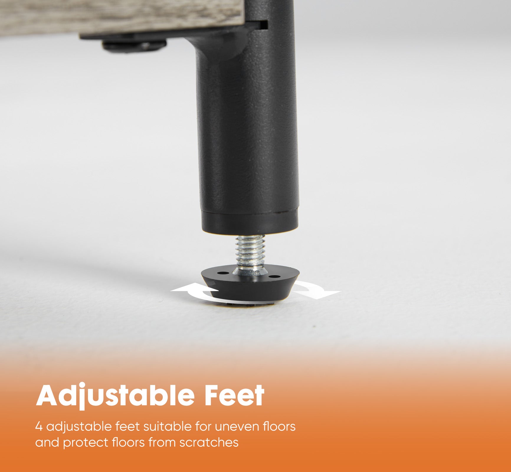 edx 3-Tier End Table, Nightstand, Storage Shelf for Living Room, Bedroom, Grey