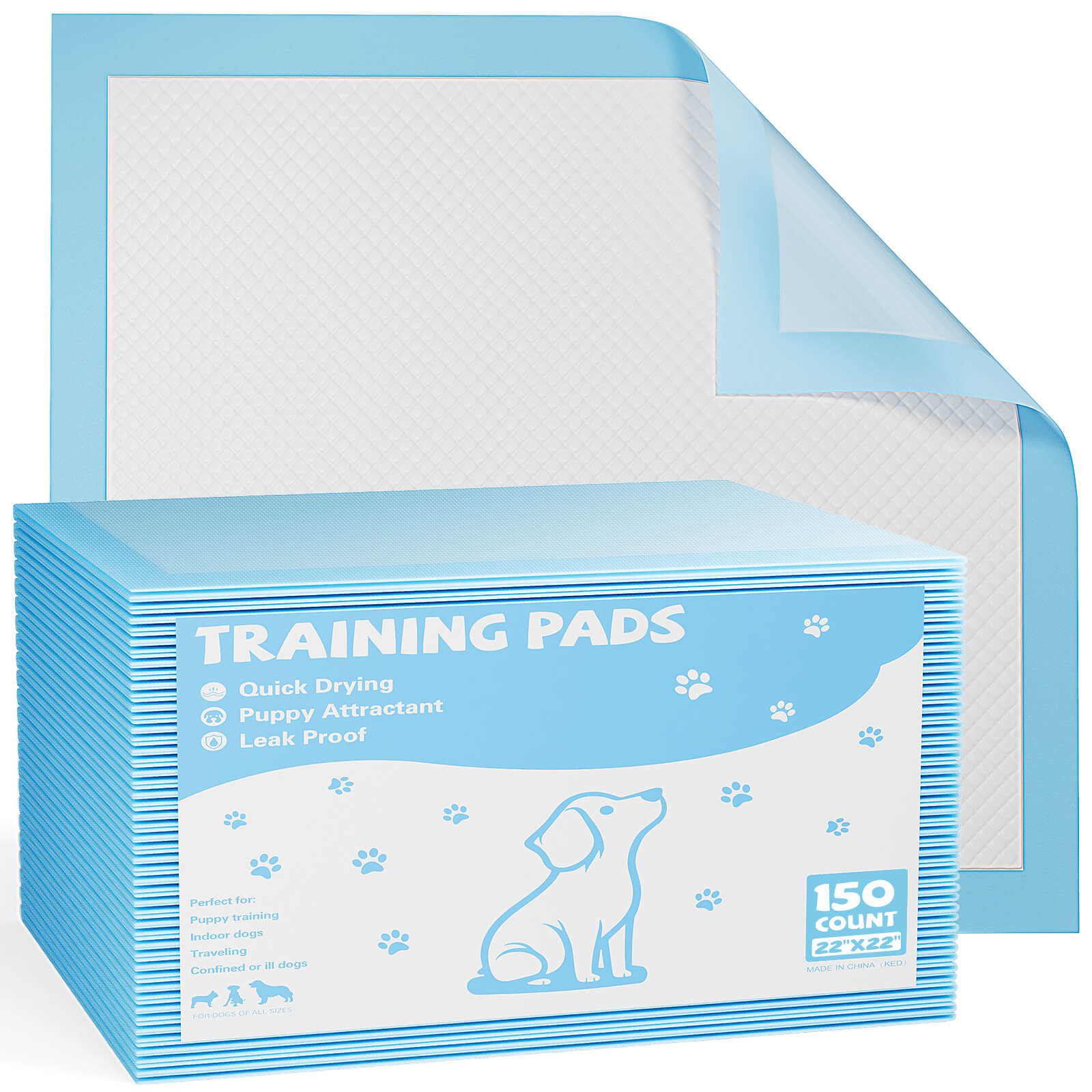 edx Ultra Absorbent Puppy Training Pads, Leak-Proof, Quick-Dry Surface, Perfect for Dog Pee