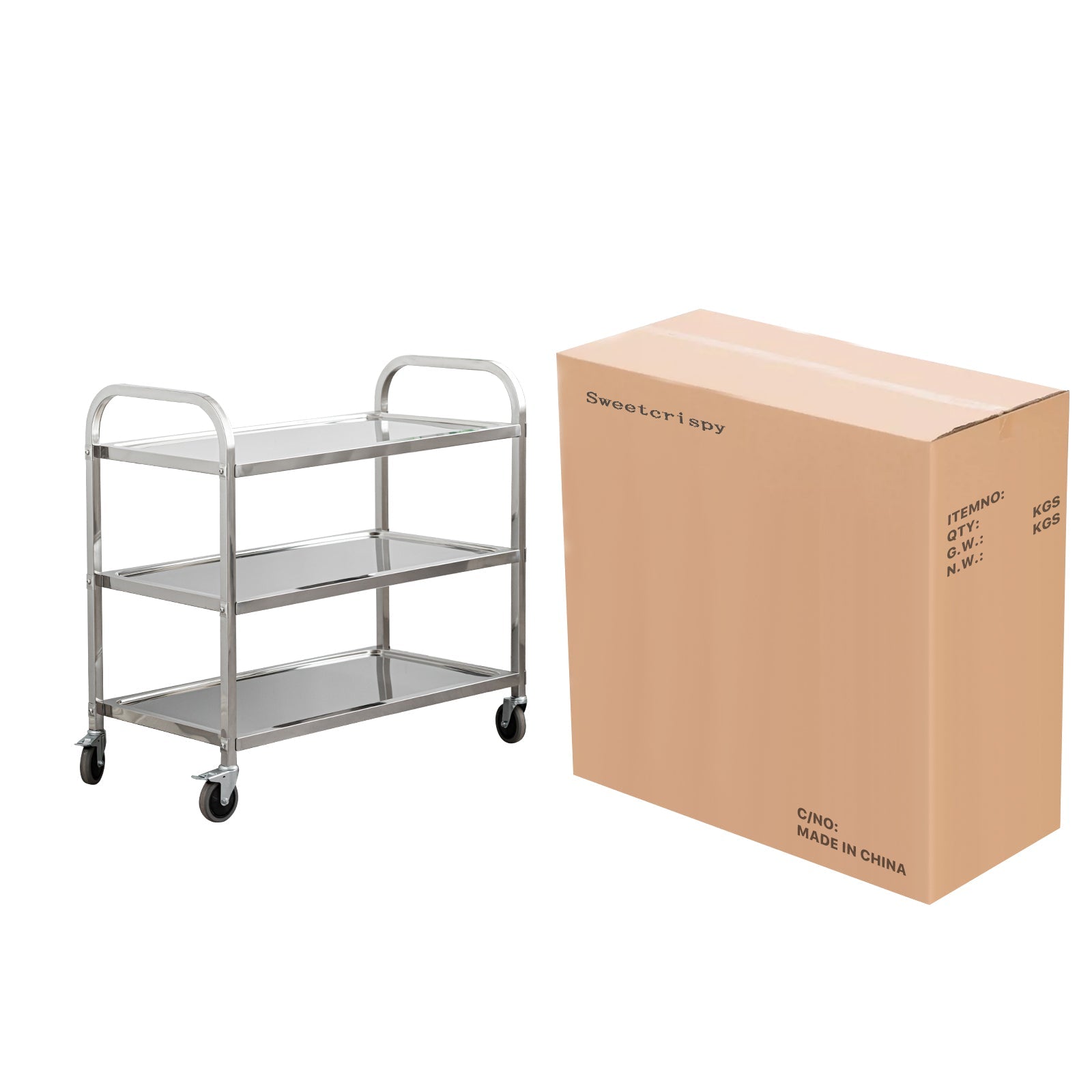 edx Iron Wheeled Food Delivery Cart For Many Scenarios
