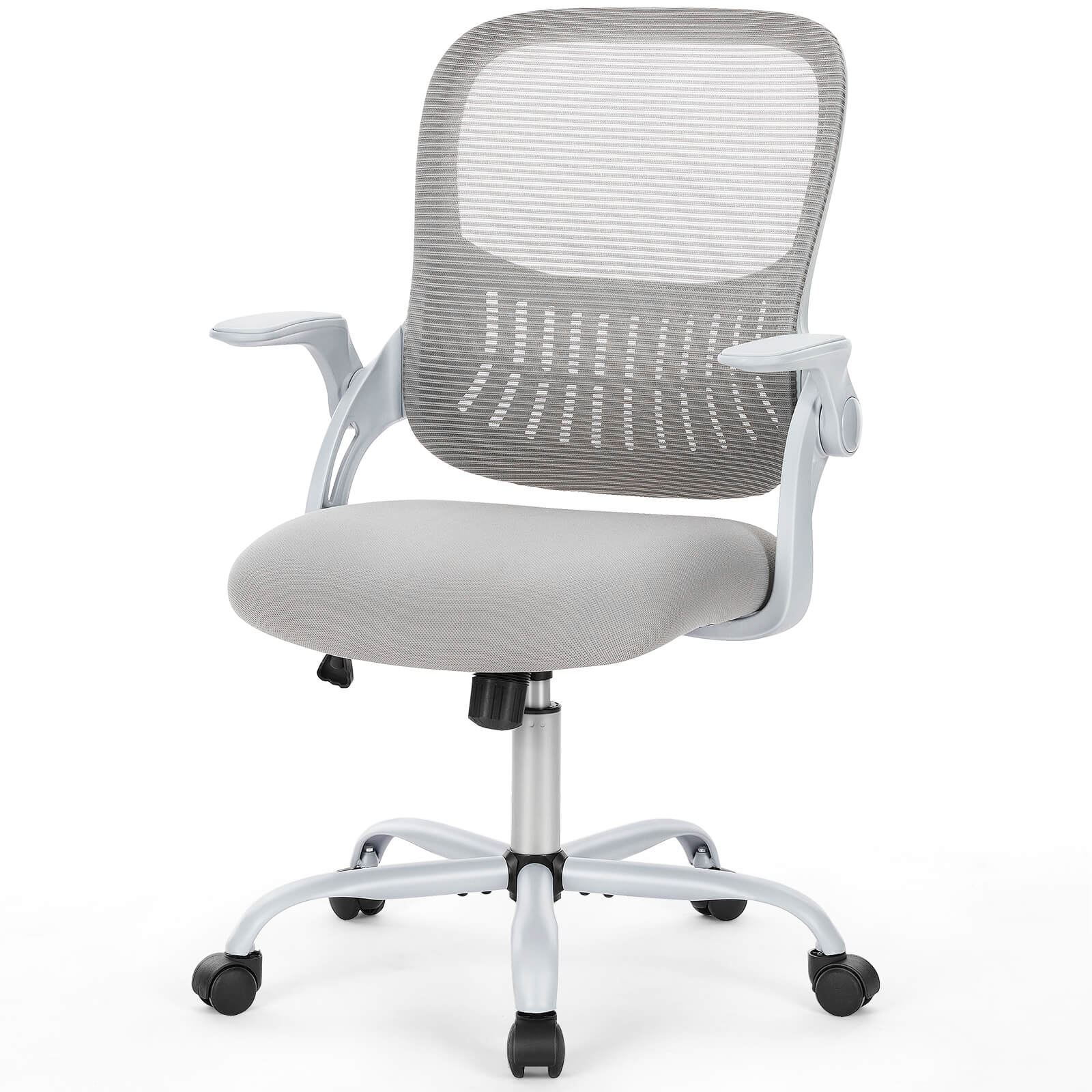 edx Office Computer Desk Chair-Ergonomic Chair with Wheels, Comfortable Lumbar Support, Comfy Flip-up Arms for Home, Office
