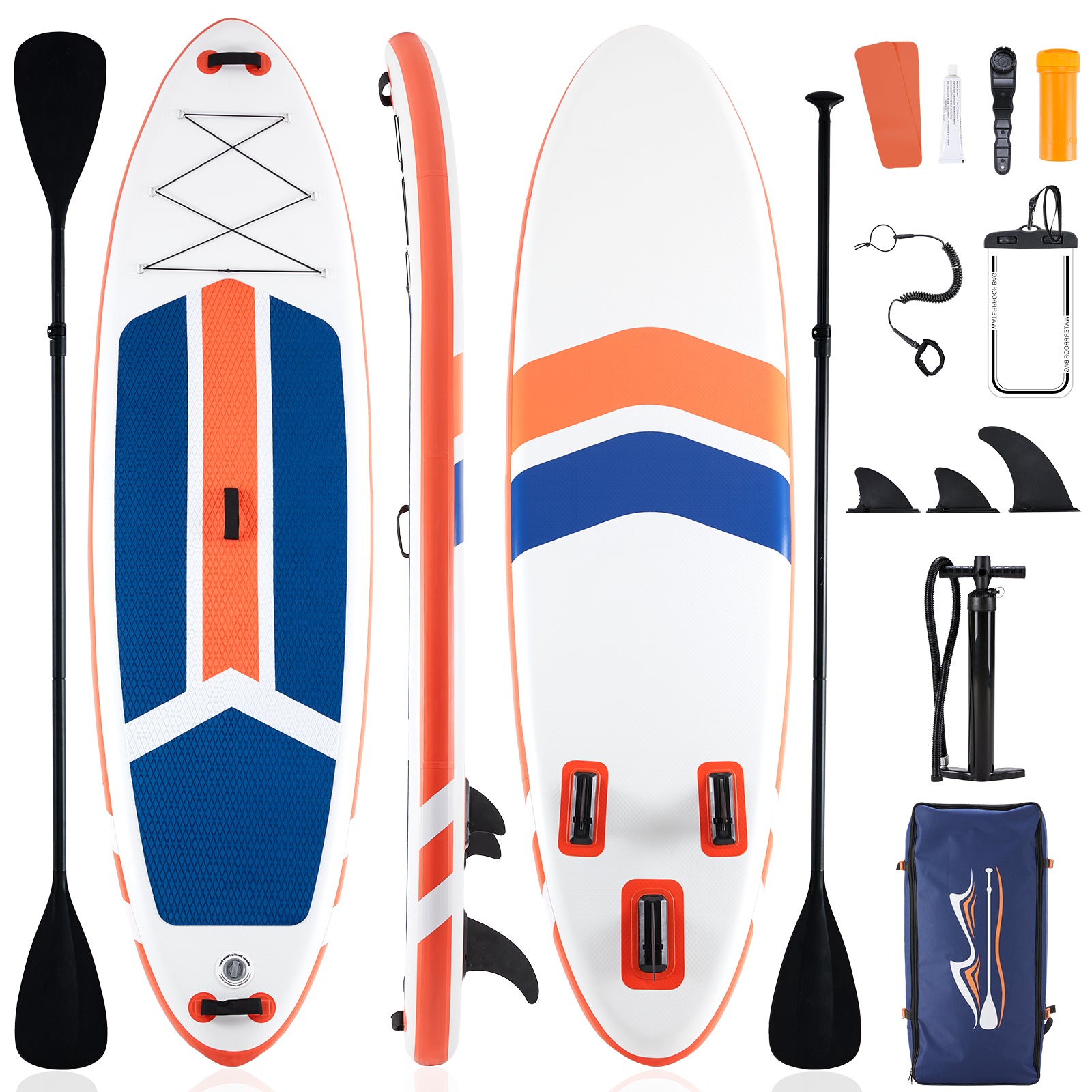 Inflatable Stand Up Paddle Boards 10 ft 5 in with Premium SUP Paddle Board Accessories, Wide Stable Design, Non-Slip Comfort Deck for Youth & Adults