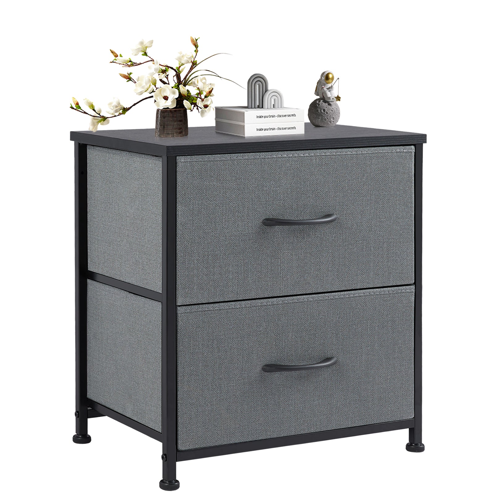 ZUNMOS Nightstand, Versatile Nightstand with 2 Drawers - Ideal for Bedroom, Living Room