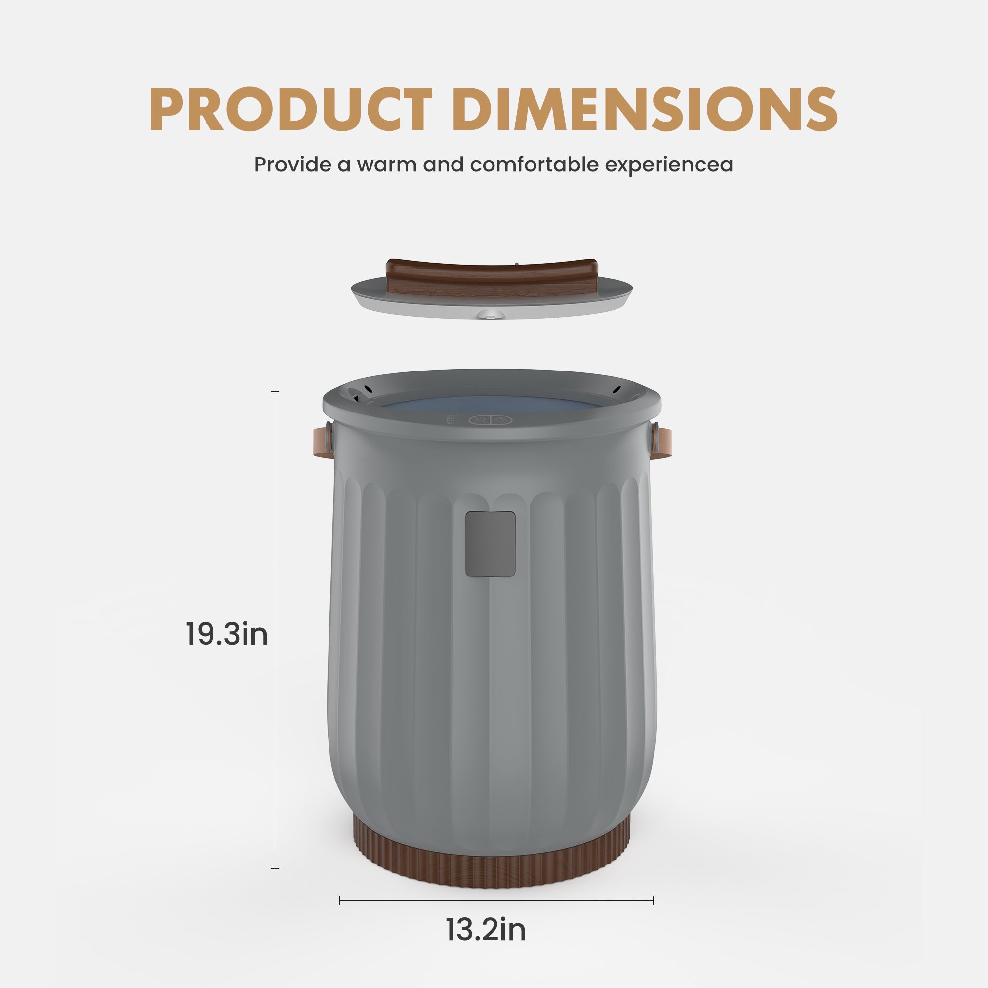 edx 20L Towel Warmer, with Handle & Aroma Disc Holder, Holds Two 40“x70” Oversized Towels, Suitable for Robes, Blankets & Pajamas