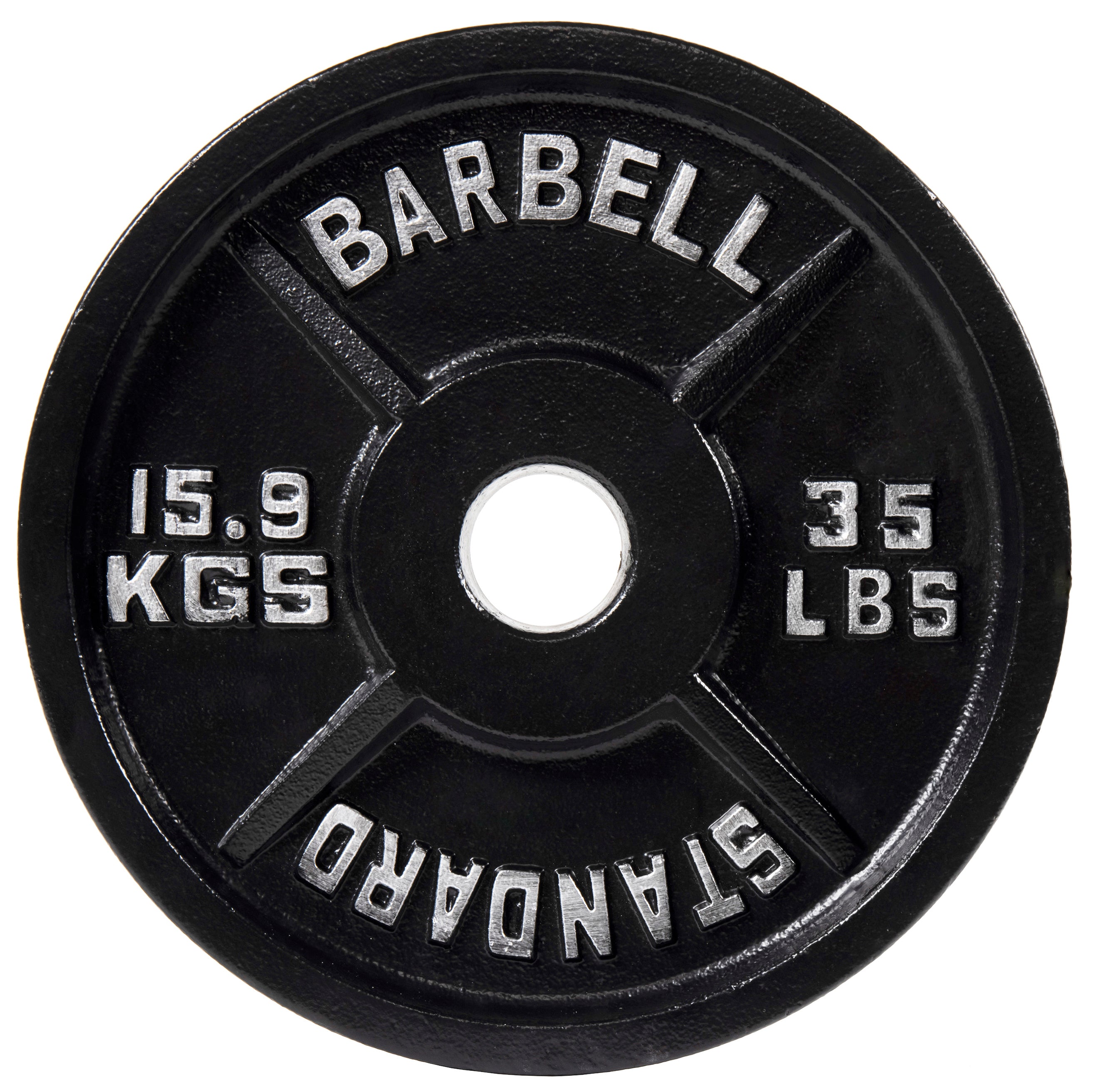 EDX Solid Cast Iron Olympic Weight Plate – 2-Inch Center Hole, Rust-Resistant Strength Training Disc for Home or Commercial Gym,
