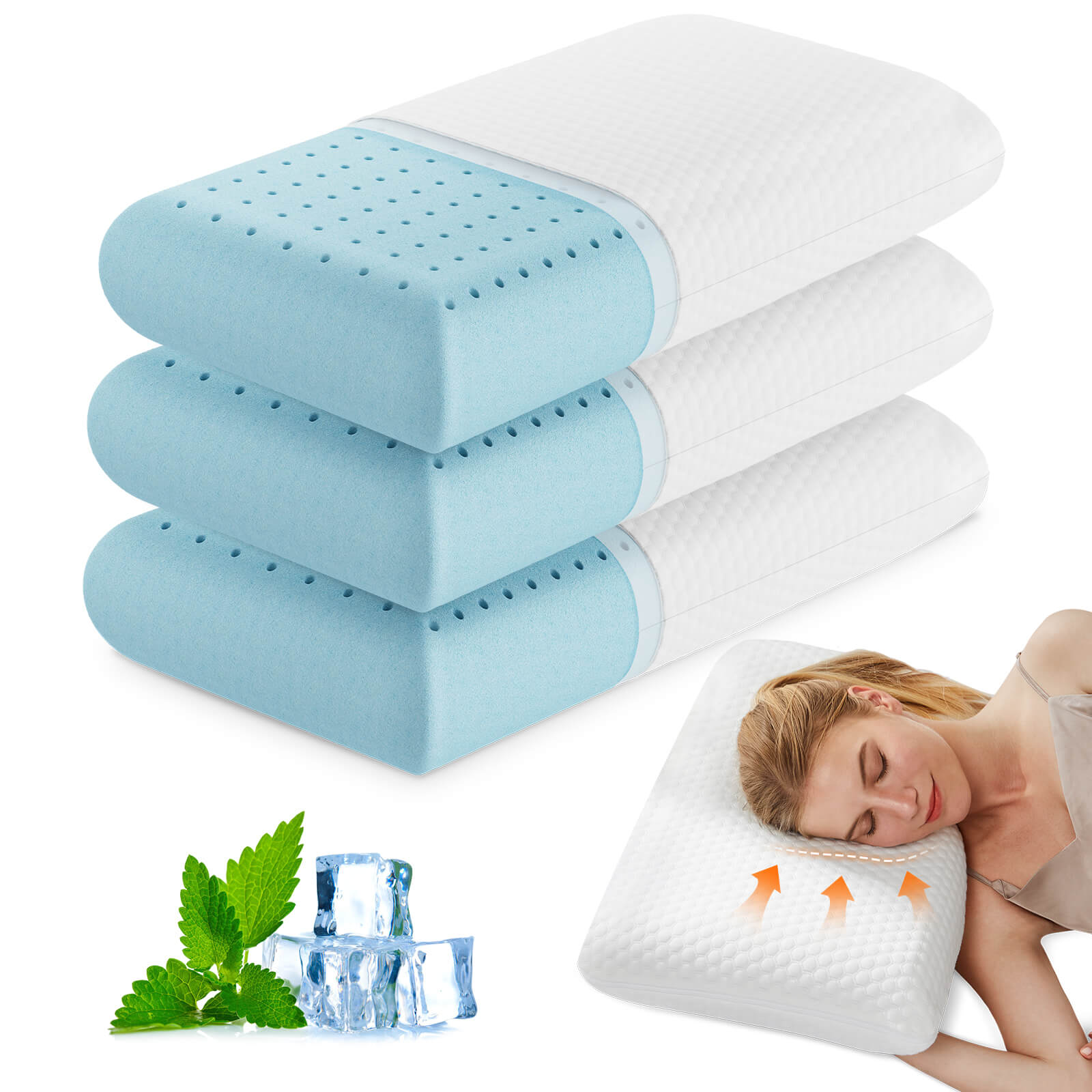 edx Memory Foam Pillow Premium Bed Pillows