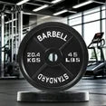 EDX Olympic Cast Iron Barbell Weight Plate, 45 lb, 2-Inch Center Hole