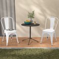 EDX Modern Metal Stackable 18” Dining Chairs Hold up to 250lbs, Set of 4