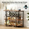 EDX 47-inch LED Home Bar with Charging Station, Storage & Glass Holders