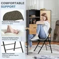 EDX Folding Chairs with Padded Cushion and Back, Fabric Stackable Portable Chairs Set with Durable Steel Frame, for Home and Office, Conference, Wedding, Party, Garden