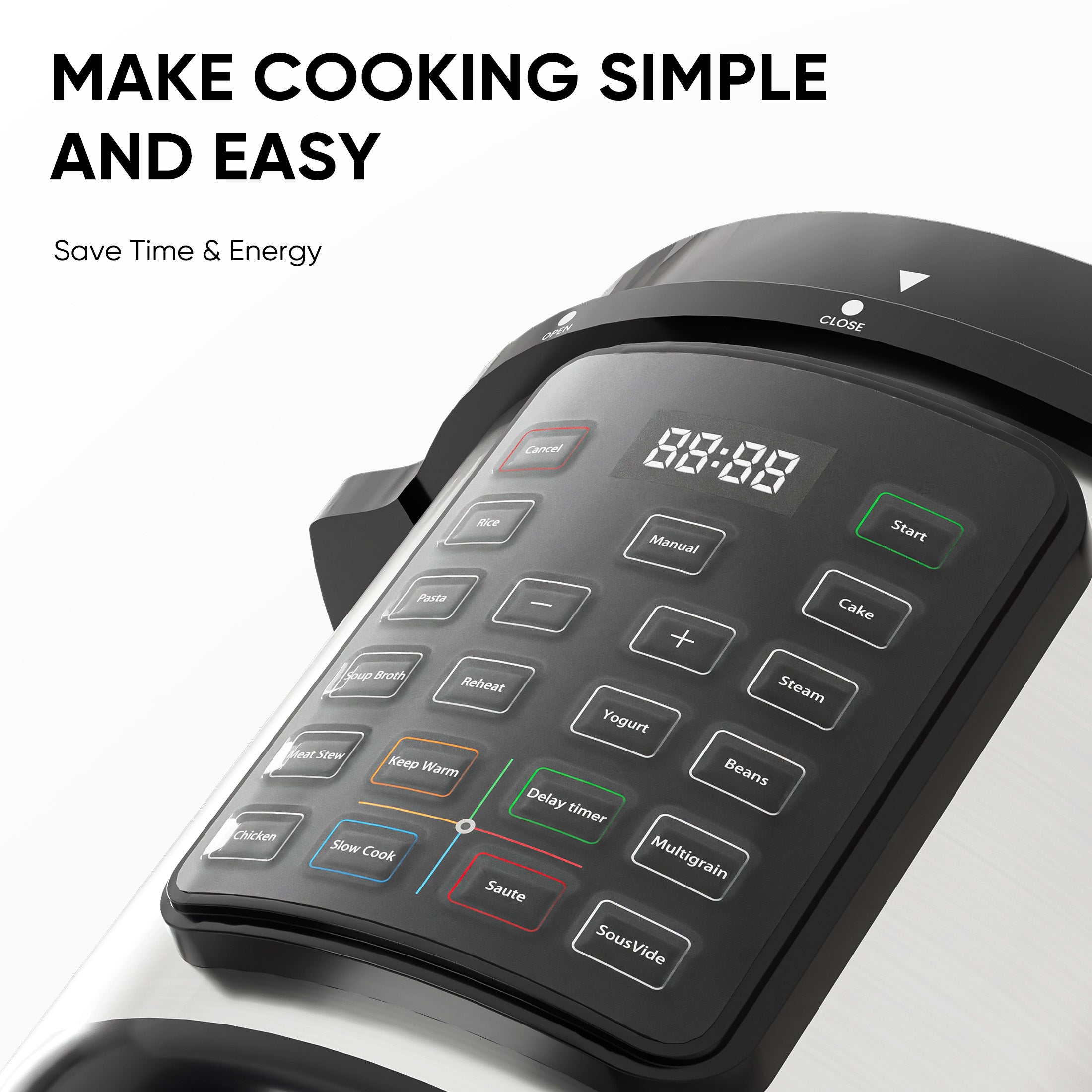 edx Instant Cooker 6 Quart 12-in-1 Electric Pressure Cooker Multi-Function Features & Stainless Steel Pot
