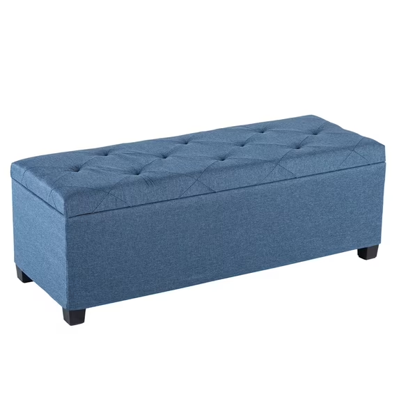 Gianna 43 lnch Storage Ottoman Bench with Removable Cover, Upholstered Bed Bench for Living Room, Bedroom