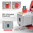 EDX R134A AC Manifold Gauge Set Aluminum Valve 26.6×22×11cm with 2 Set High/Low Pressure Quick Couplers for HVAC Vacuum Pump