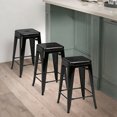 EDX Modern Metal Stackable 24” Dining Chairs Hold up to 250lbs, Set of 4
