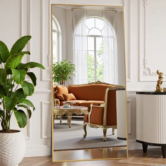 EDX Full Length Mirror Full Body Mirror Arched Free Standing Wall Mounted Leaning Hanging Floor Mirrors