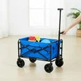 EdX Foldable Utility Cart, Heavy-Duty Multi-Functional Sports Wagon with Removable Side Panels, All-Terrain Wheels for Outdoor Camping, Gardening, and Shopping