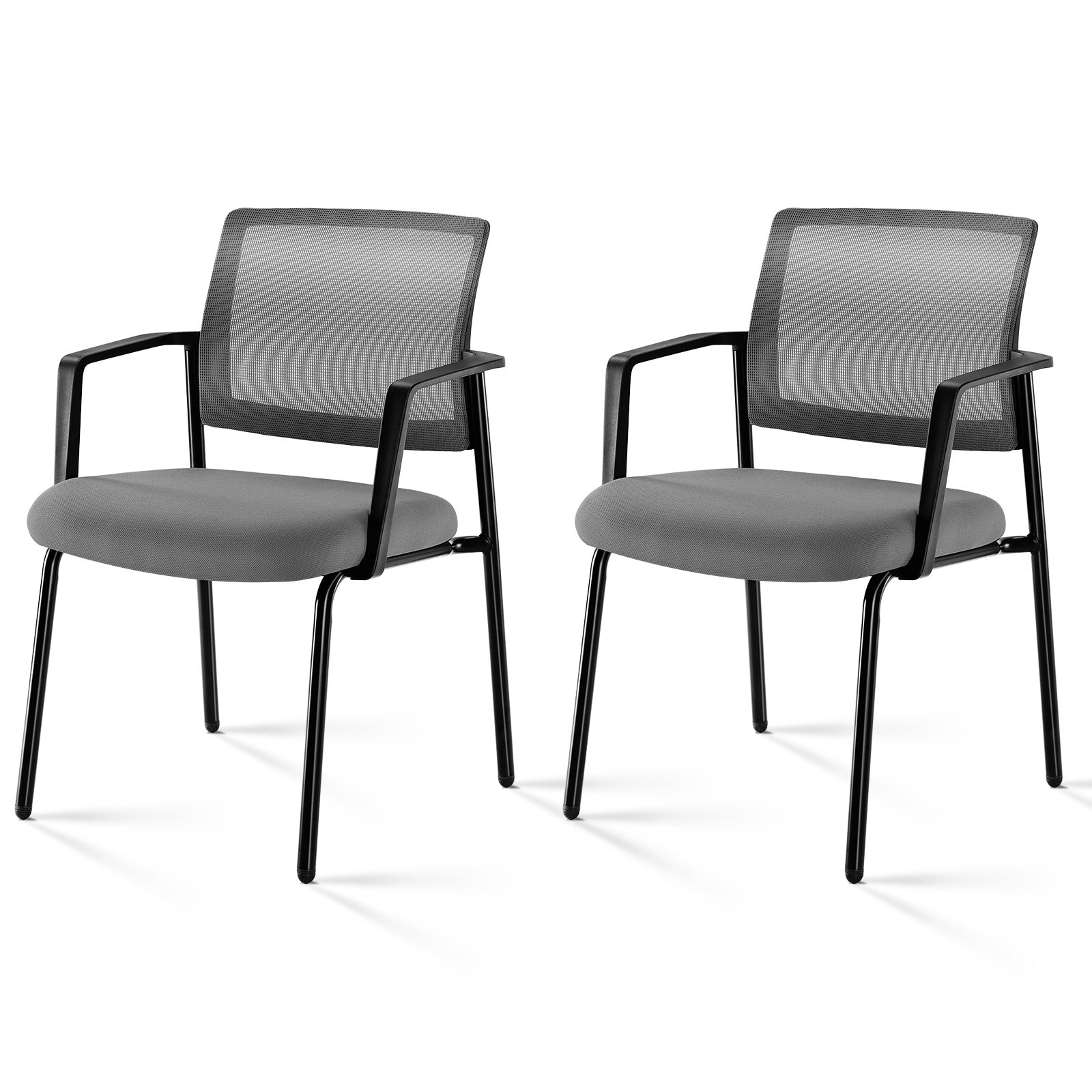 edx Mesh Back Arm Upholstered Fabric, Sturdy Metal Stacking Chairs, Easy to Use and Store, Outdoor and Indoor, for Home