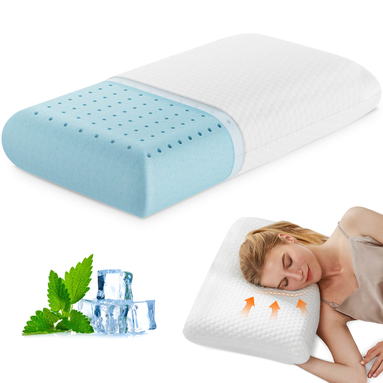 edx Memory Foam Pillow Premium Bed Pillows