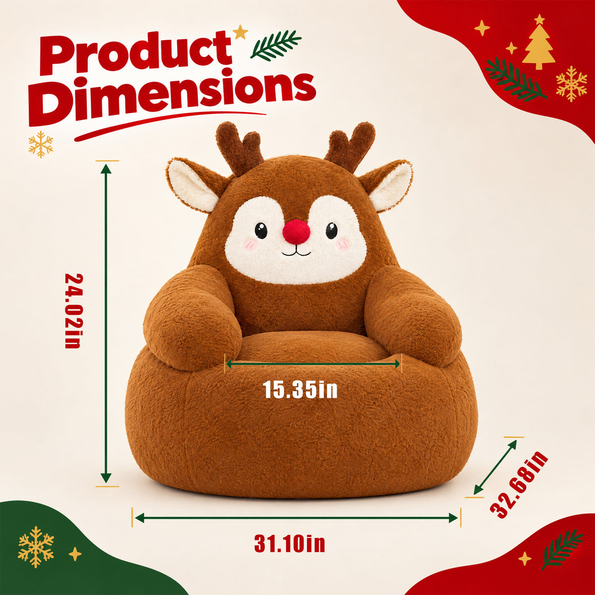 edx Kids' Bean Bag Chair,Foam-Filled