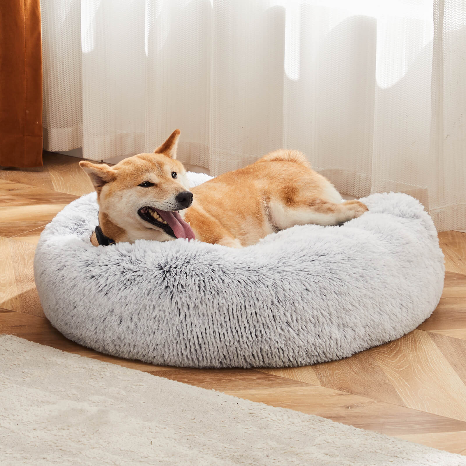 edx Dog Bed-Soft and Comfortable, Washable, Donut Shape, Multiple Sizes, Suitable for Cats and Dogs and Other Pets
