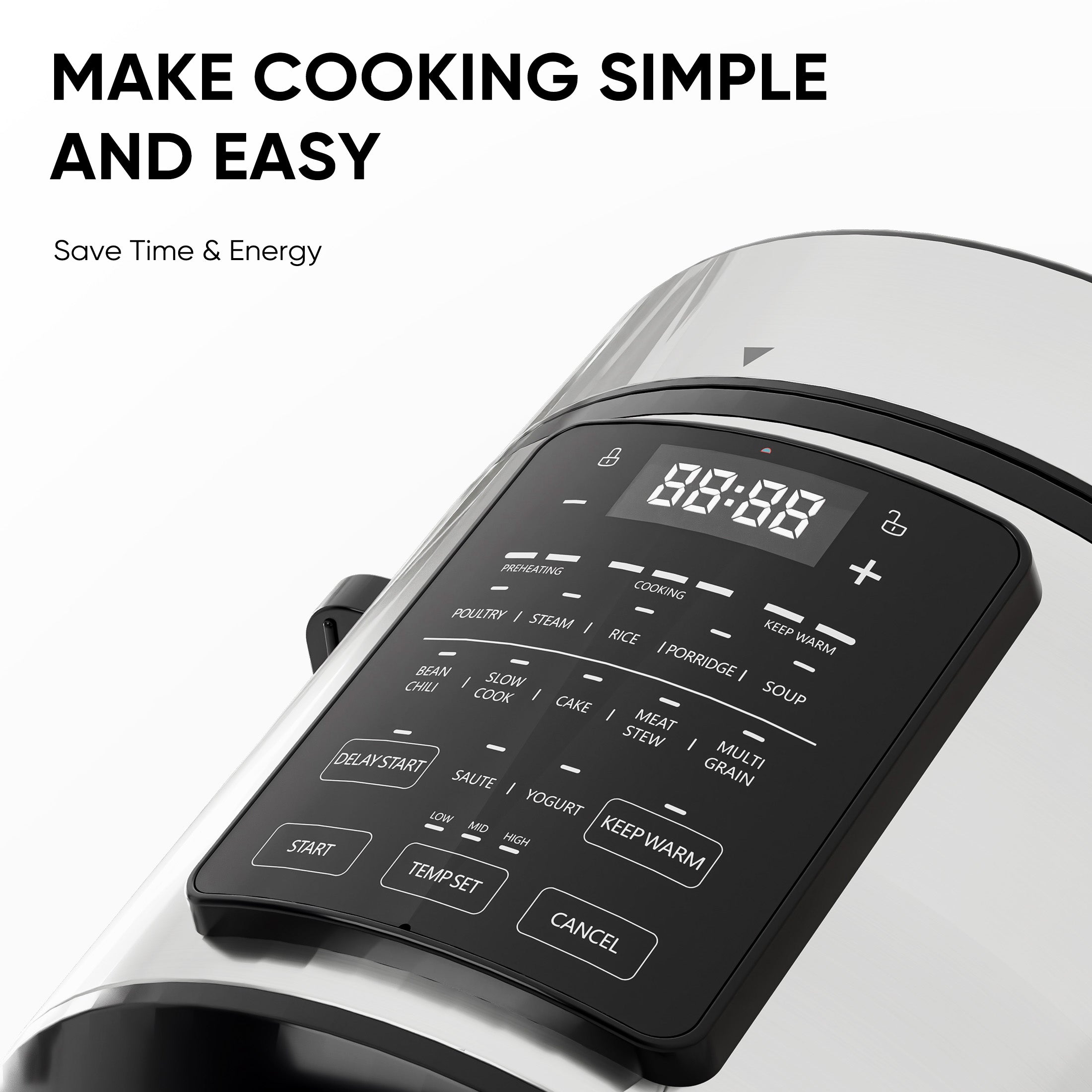edx Instant Cooker 6 Quart 12-in-1 Electric Pressure Cooker Multi-Function Features & Stainless Steel Pot