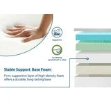 EDX Cooling Gel Memory Foam Mattress CertiPUR US Certified Fiberglass Free Pressure Relief Bed in a Box