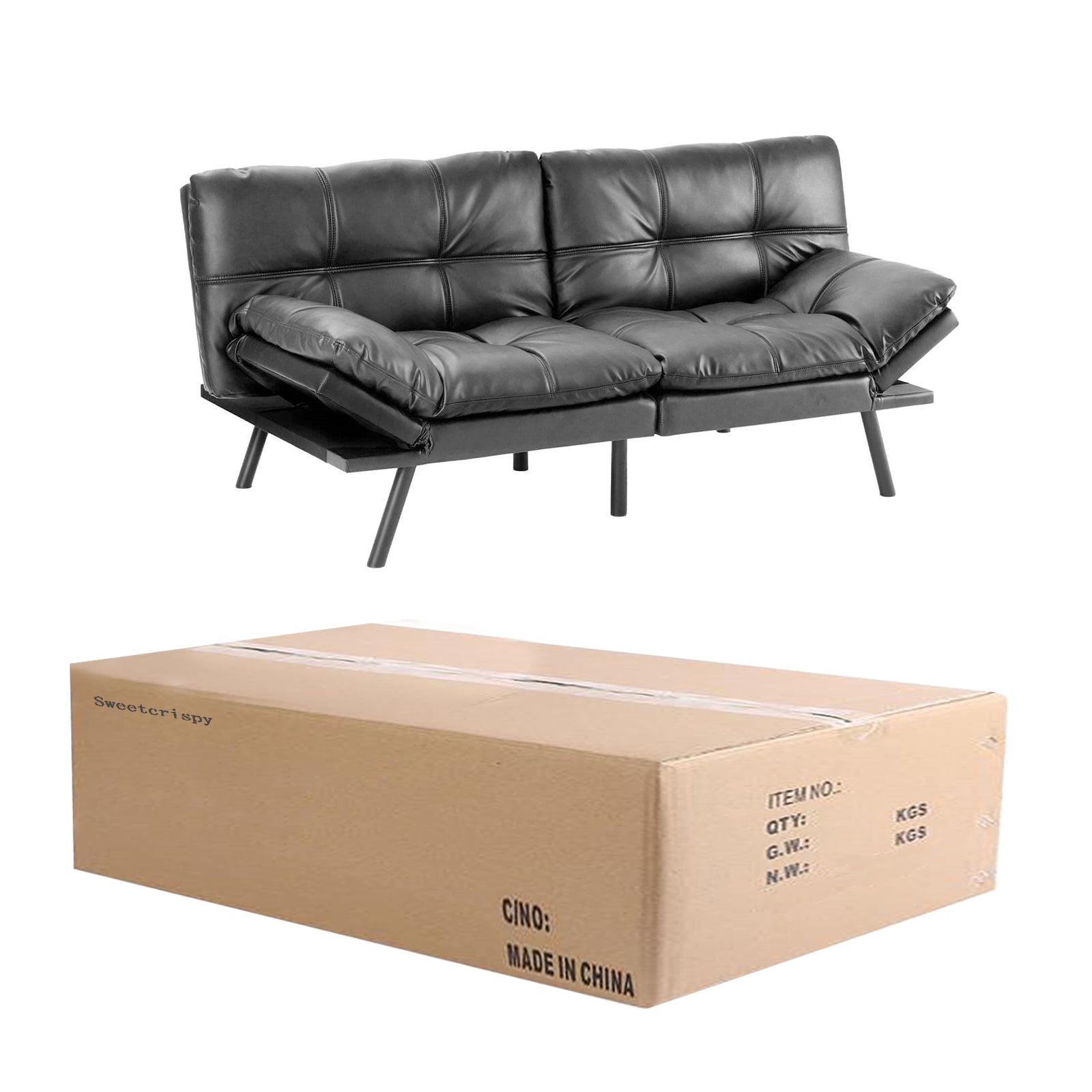 edx Sleeper Convertible Sofa Bed,Memory Foam Couch,Convertible Loveseat for Living Room