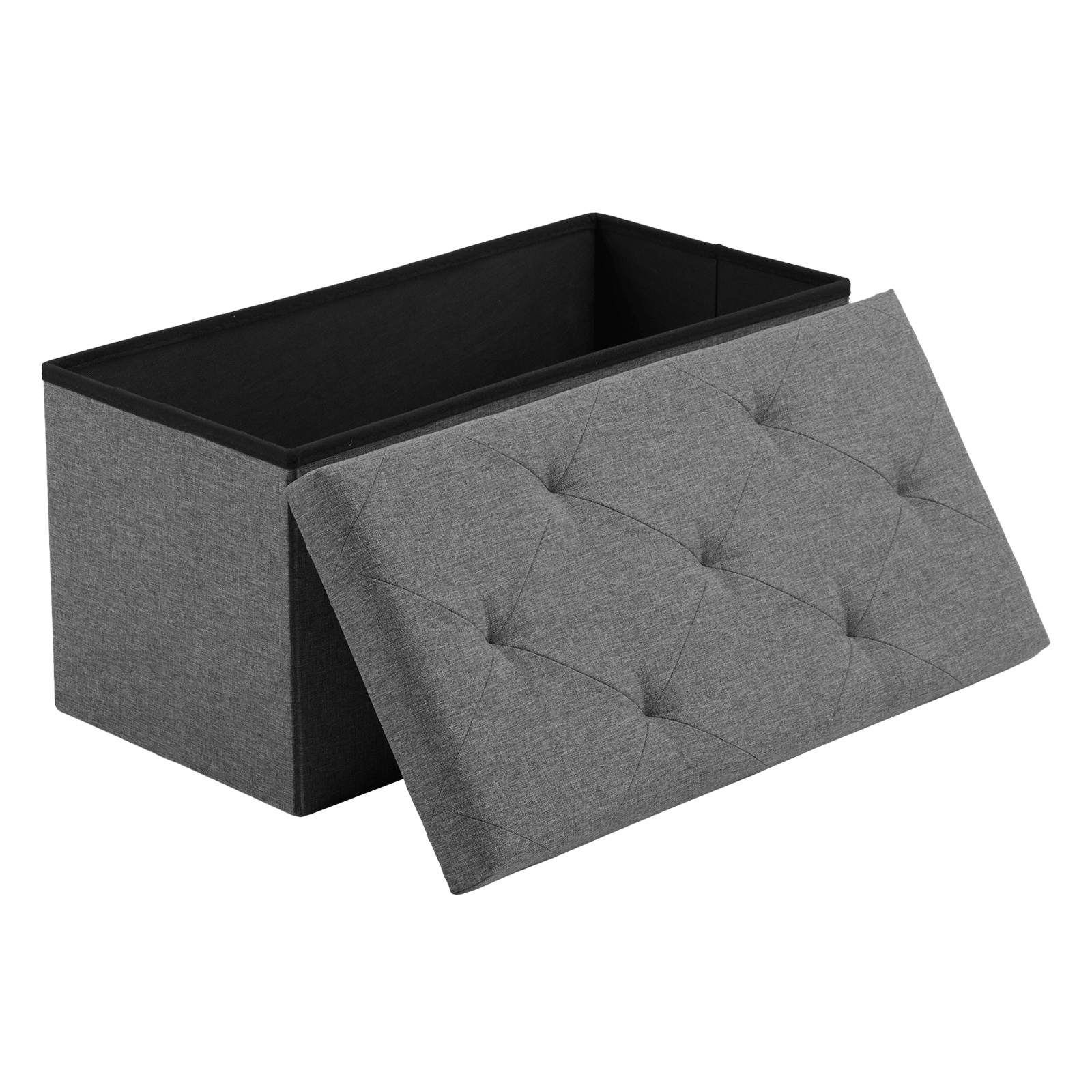 edx Foldable Storage Ottoman Bench -End of Bed Storage Foot Rest Stools, for Bedroom, Living Room, Entryway, Holds up to 660 lb