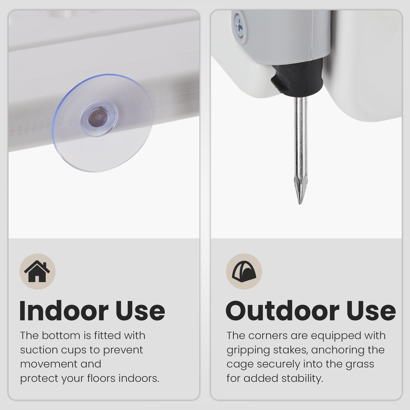 edx Dog Playpen, 4-Panel 24" Foldable Pet Playpen with Door, Indoor/Outdoor Puppy Pen, Customizable, White