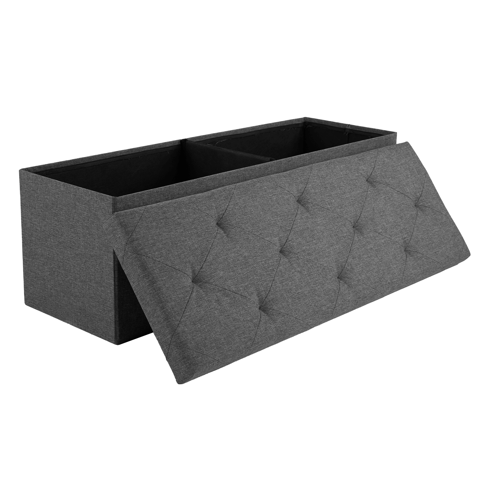 edx Foldable Storage Ottoman Bench -End of Bed Storage Foot Rest Stools, for Bedroom, Living Room, Entryway, Holds up to 660 lb
