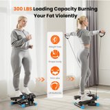 edx Steppers for Exercise, Mini Home Fitness Step with Resistance, Load Capacity 300lbs, with Digital Display, for Indoor Fitness