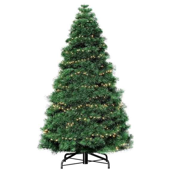 edx Artificial Christmas Tree, Green Artificial Xmas Tree, With Branch Tips & Foldable Base, For Home, Office, Party Decoration