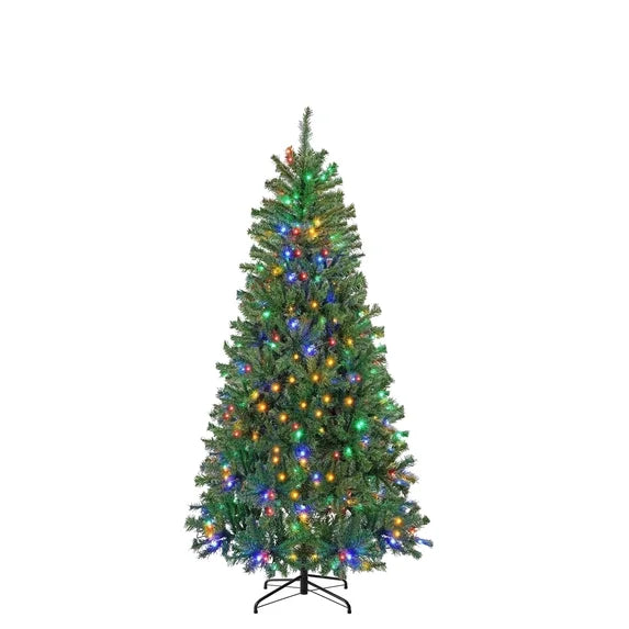 edx Artificial Christmas Tree, Green Artificial Xmas Tree, With Branch Tips & Foldable Base, For Home, Office, Party Decoration