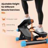 edx Steppers for Exercise, Mini Home Fitness Step with Resistance, Load Capacity 300lbs, with Digital Display, for Indoor Fitness