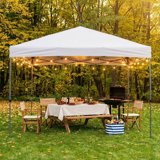 EDX 10ft x 10ft Pop Up Outdoor Canopy, One Push Setup Foldable Tent, Adjustable Height,Outdoor Sun/Rain Shade for Beach/Camping